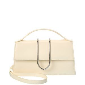Jacquemus Bambino Large Leather Shoulder Bag, White